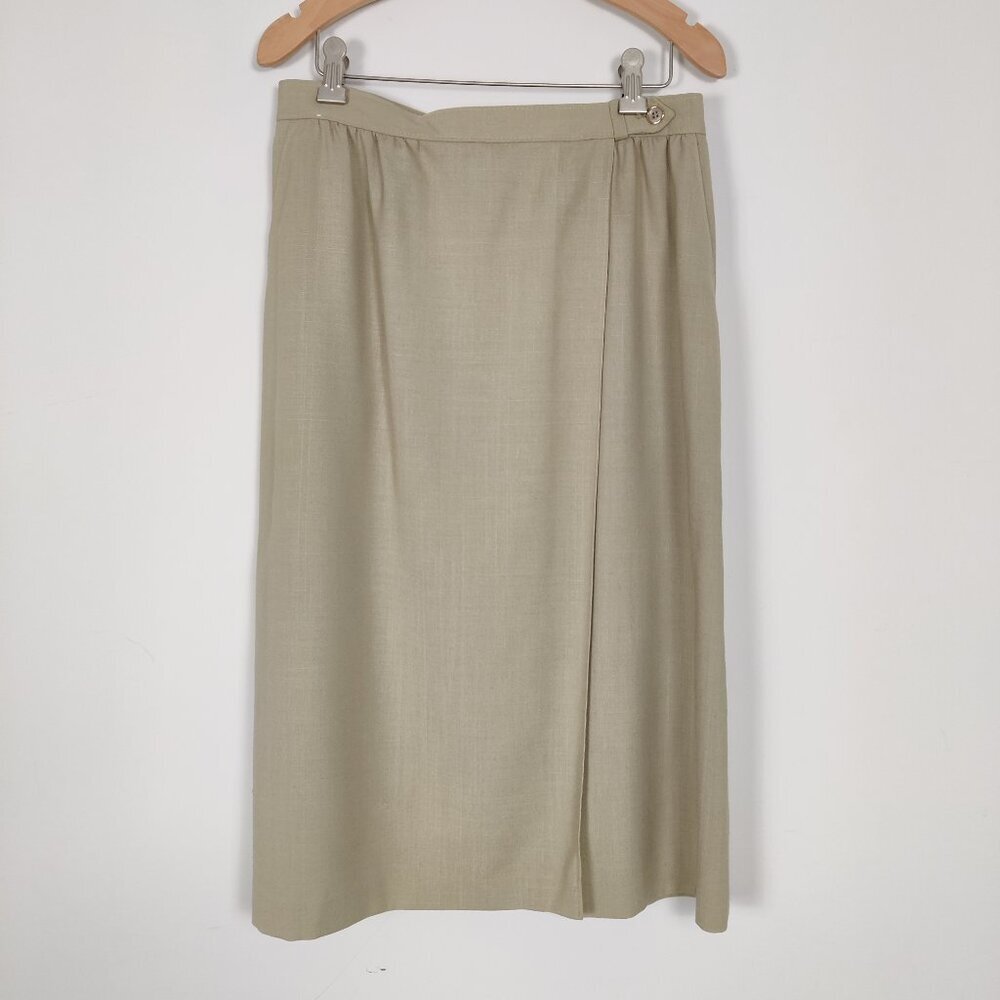 Vintage St Michael Women's Semi Wrap Skirt Size 8 Modest Business Casual Office